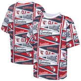 Cleveland Guardians Outerstuff Youth All-Over Pennant T-Shirt - Red - MLB Lifestyle