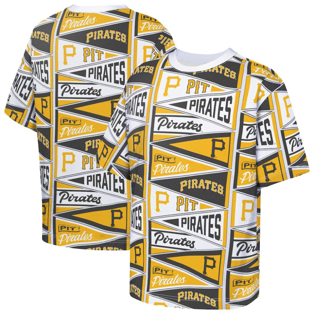 Pittsburgh Pirates Outerstuff Youth All-Over Pennant T-Shirt - Yellow - MLB Online