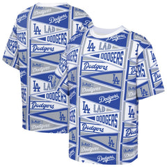 Los Angeles Dodgers Outerstuff Youth All-Over Pennant T-Shirt - Blue - MLB Lifestyle