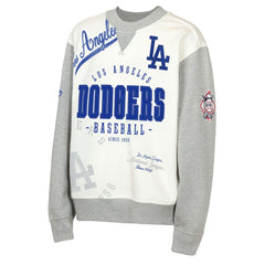 Los Angeles Dodgers Outerstuff Youth Big League Power Hit Fleece Sweatshirt - Cream/Gray - MLB Lifestyle