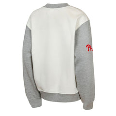 Philadelphia Phillies Outerstuff Youth Big League Power Hit Fleece Sweatshirt - Cream/Gray - MLB Sale