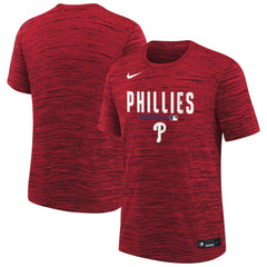 Philadelphia Phillies Nike Youth Authentic Collection Velocity Dri-FIT T-Shirt - Red - Nike Sale