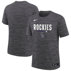Colorado Rockies Nike Youth Authentic Collection Velocity Dri-FIT T-Shirt - Black - Nike Discount