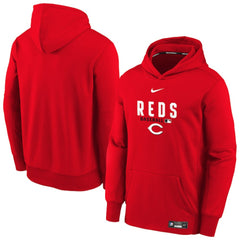 Cincinnati Reds Nike Youth Authentic Collection Therma-FIT Hoodie - Red - Nike Online