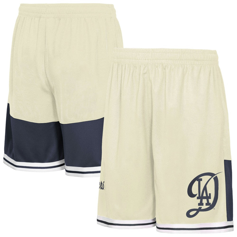Los Angeles Dodgers Outerstuff Youth City Crew Fashion Shorts - Cream - MLB Lifestyle