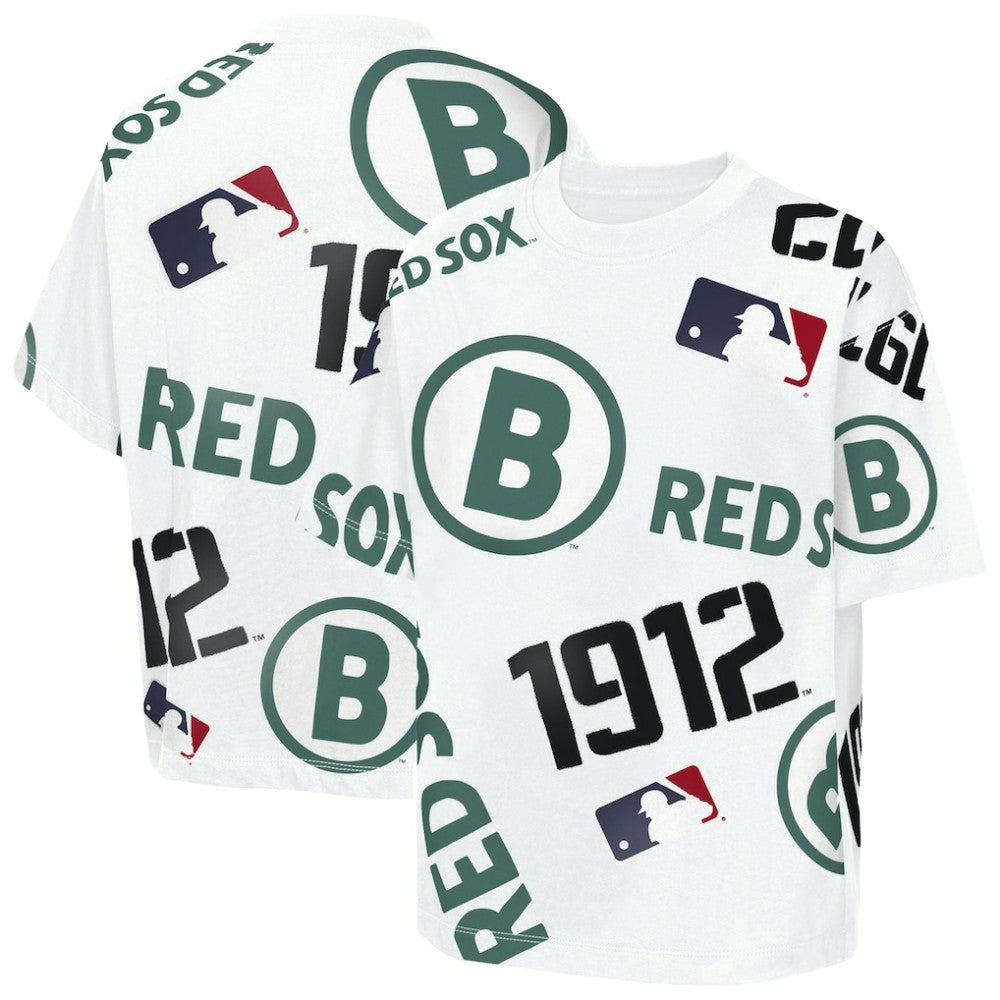 Boston Red Sox Outerstuff Youth Circus Catch T-Shirt - White - MLB Lifestyle
