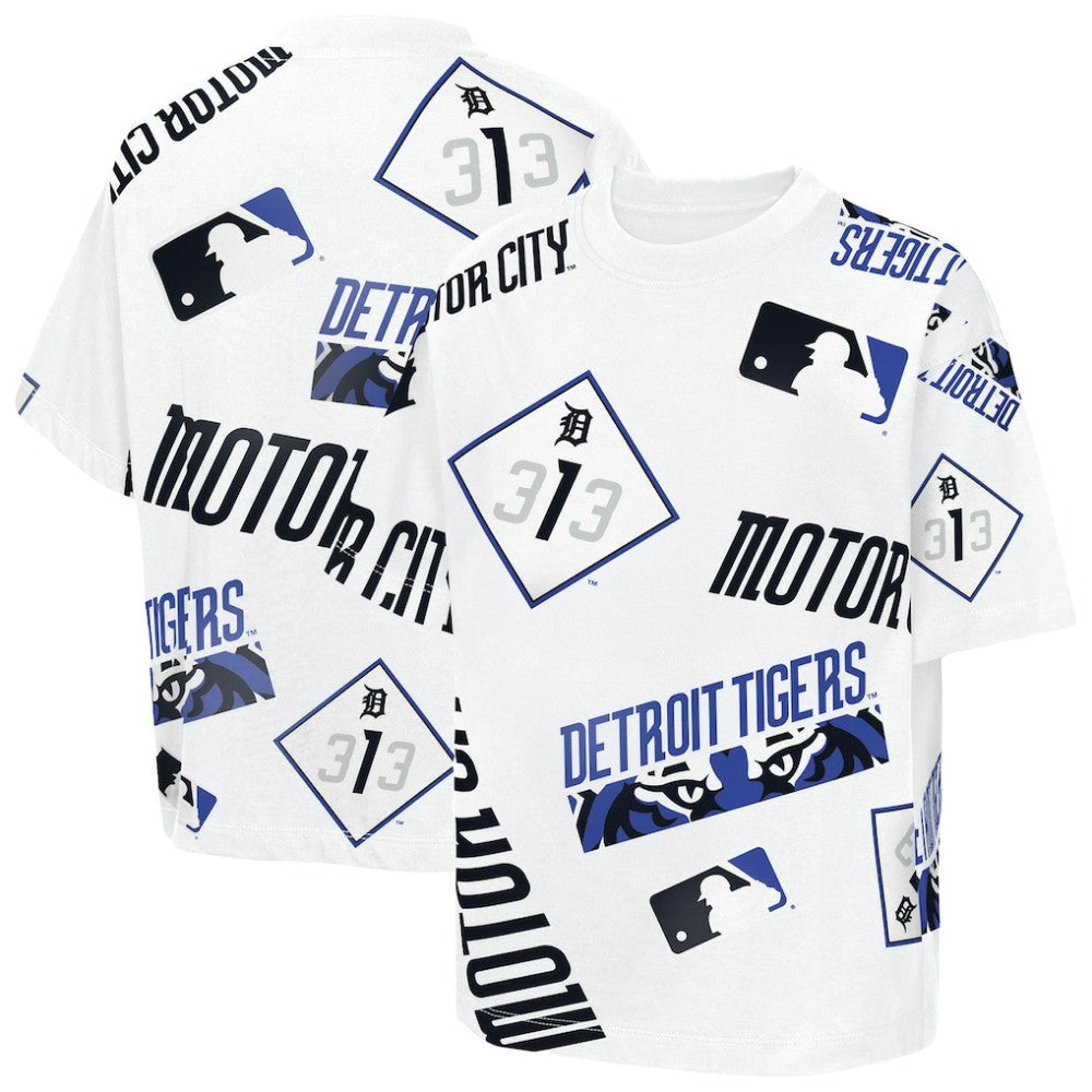 Detroit Tigers Outerstuff Youth Circus Catch T-Shirt - White - MLB Online