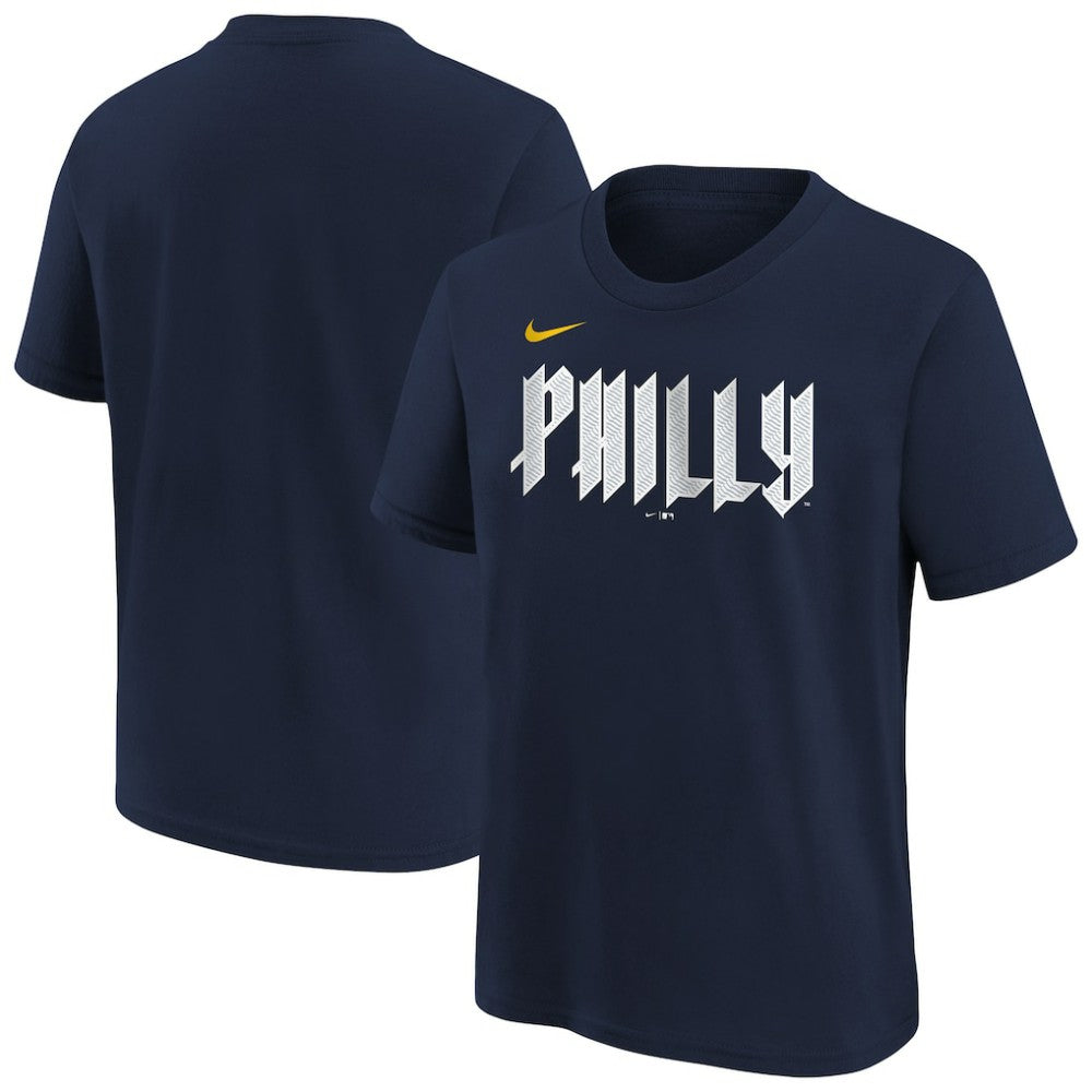 Philadelphia Phillies Nike Youth City Connect Wordmark T-Shirt - Navy - Nike Online