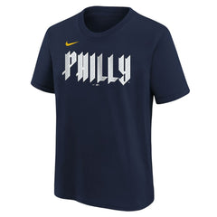 Philadelphia Phillies Nike Youth City Connect Wordmark T-Shirt - Navy - Nike Online