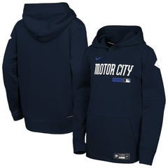 Detroit Tigers Nike Youth Authentic Collection City Connect Therma-FIT Hoodie - Navy - Nike Lifestyle