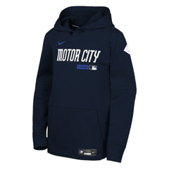 Detroit Tigers Nike Youth Authentic Collection City Connect Therma-FIT Hoodie - Navy - Nike Lifestyle