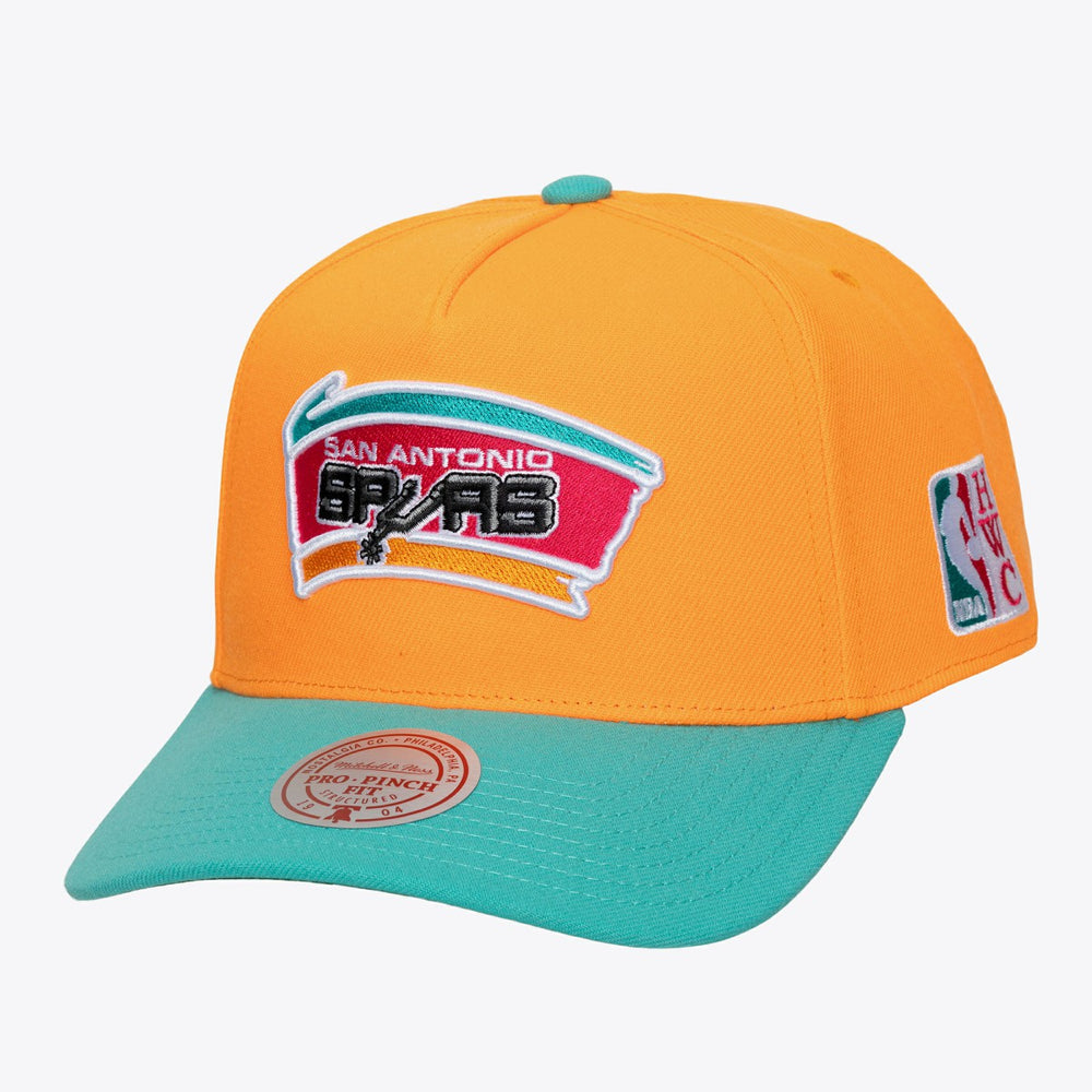 San Antonio Spurs Hardwood Classics Legendary Away Pro-Pinch Adjustable Hat Orange | Mitchell & Ness outlet