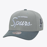 San Antonio Spurs Thunderstorm Head Coach Pro Crown Snapback Hat Gray | Mitchell & Ness for sale