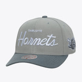 Charlotte Hornets Thunderstorm Head Coach Pro Crown Snapback Hat Gray | Mitchell & Ness for sale