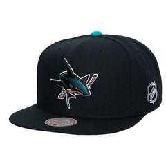 San Jose Sharks Mitchell & Ness Legendary Away Snapback Hat - Black - NHL 203263571
