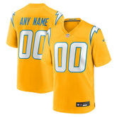 Nike Los Angeles Chargers Alternate Charger Power Game Custom Jersey Gold