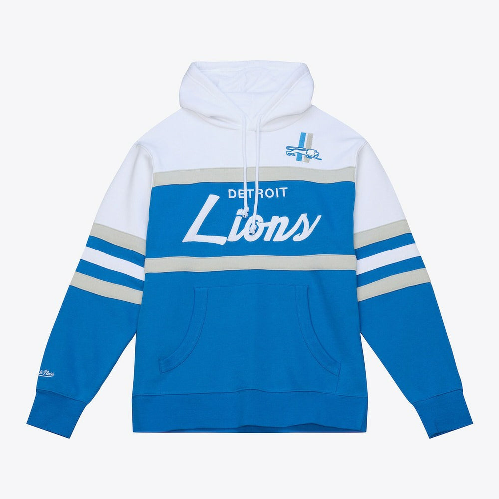 Mitchell & Ness Detroit Lions Head Coach Hoodie Blue