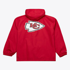 Mitchell & Ness Kansas City Chiefs Coaches Full-Snap Hooded Windbreaker Jacket Red