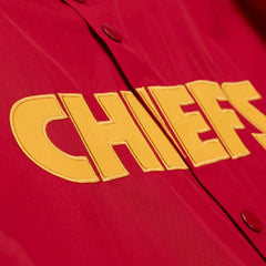 Mitchell & Ness Kansas City Chiefs Coaches Full-Snap Hooded Windbreaker Jacket Red
