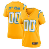 Nike Los Angeles Chargers Women's Alternate Charger Power Game Custom Jersey Gold