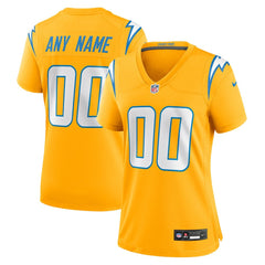 Nike Los Angeles Chargers Women's Alternate Charger Power Game Custom Jersey Gold