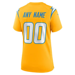 Nike Los Angeles Chargers Women's Alternate Charger Power Game Custom Jersey Gold