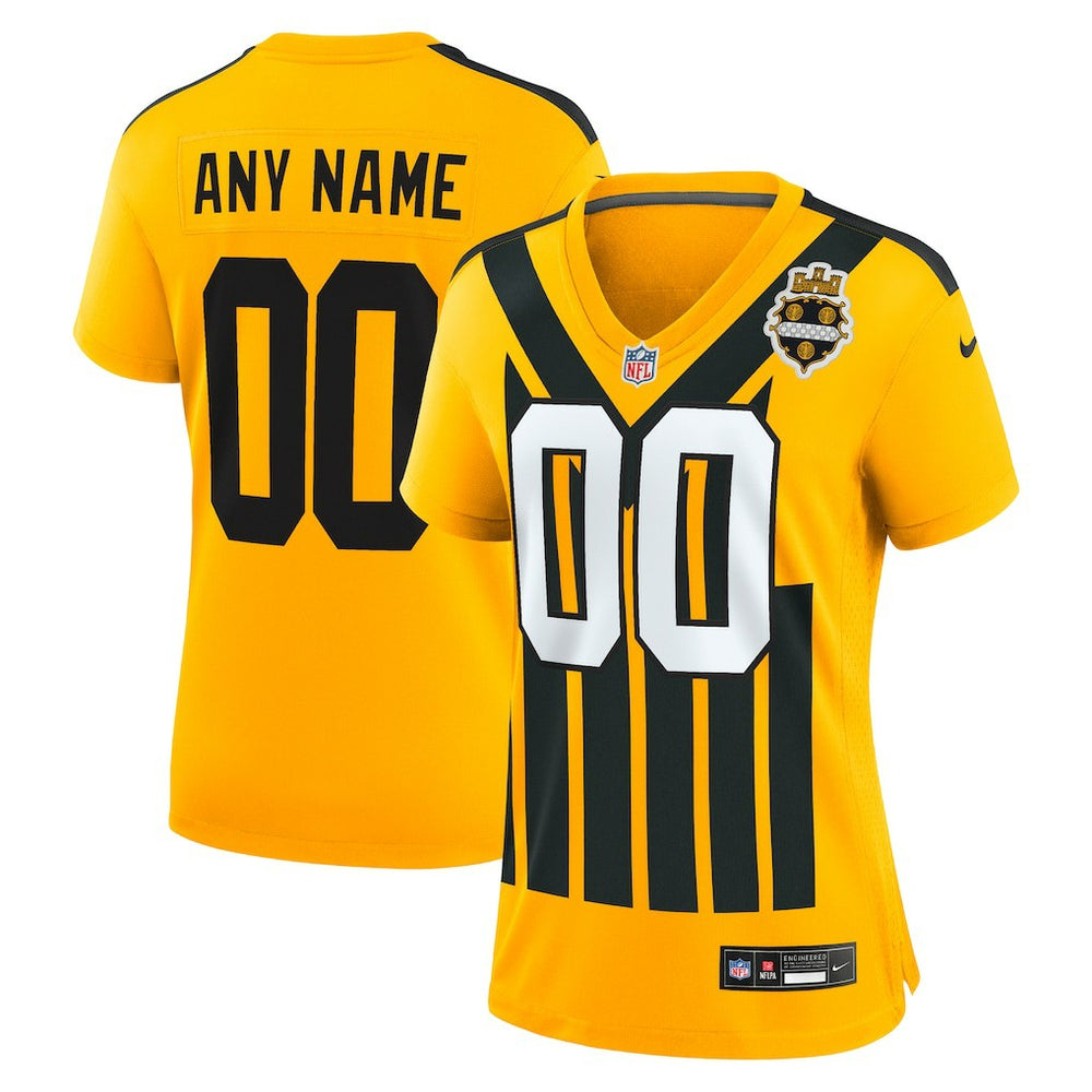Nike Pittsburgh Steelers Women's Alternate 1933 Throwback Game Custom Jersey Gold