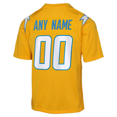 Nike Los Angeles Chargers Youth Alternate Charger Power Game Custom Jersey Gold