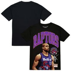 Vince Carter Toronto Raptors Hardwood Classics Player Arch T-Shirt Black | Mitchell & Ness discount