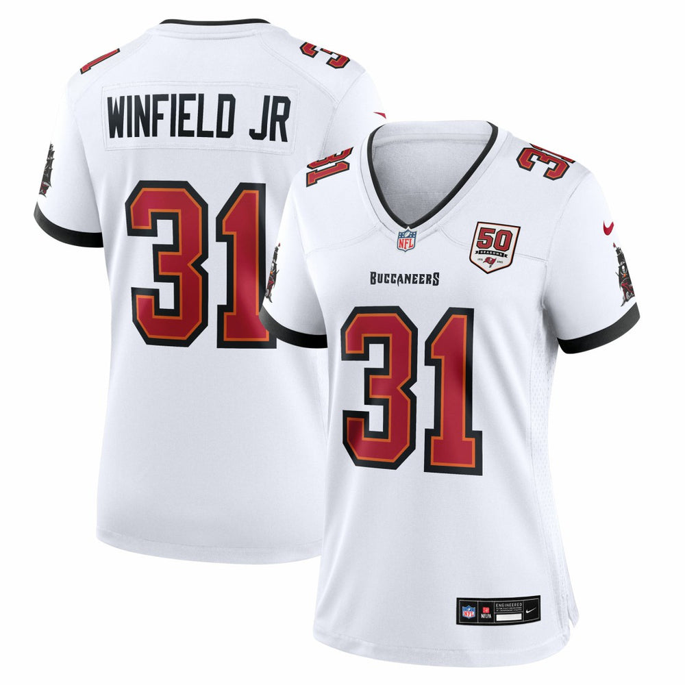 Nike Antoine Winfield Jr. Tampa Bay Buccaneers Women's 50th Season Patch Game Jersey White