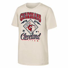 Cleveland Guardians Outerstuff Youth Triple Hit T-Shirt - Natural - MLB Lifestyle