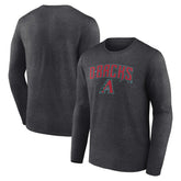Arizona Diamondbacks Team Lockup Long Sleeve T-Shirt - Charcoal - MLB Discount