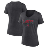 Arizona Diamondbacks Women's Team Lockup V-Neck T-Shirt - Charcoal - MLB on Sale