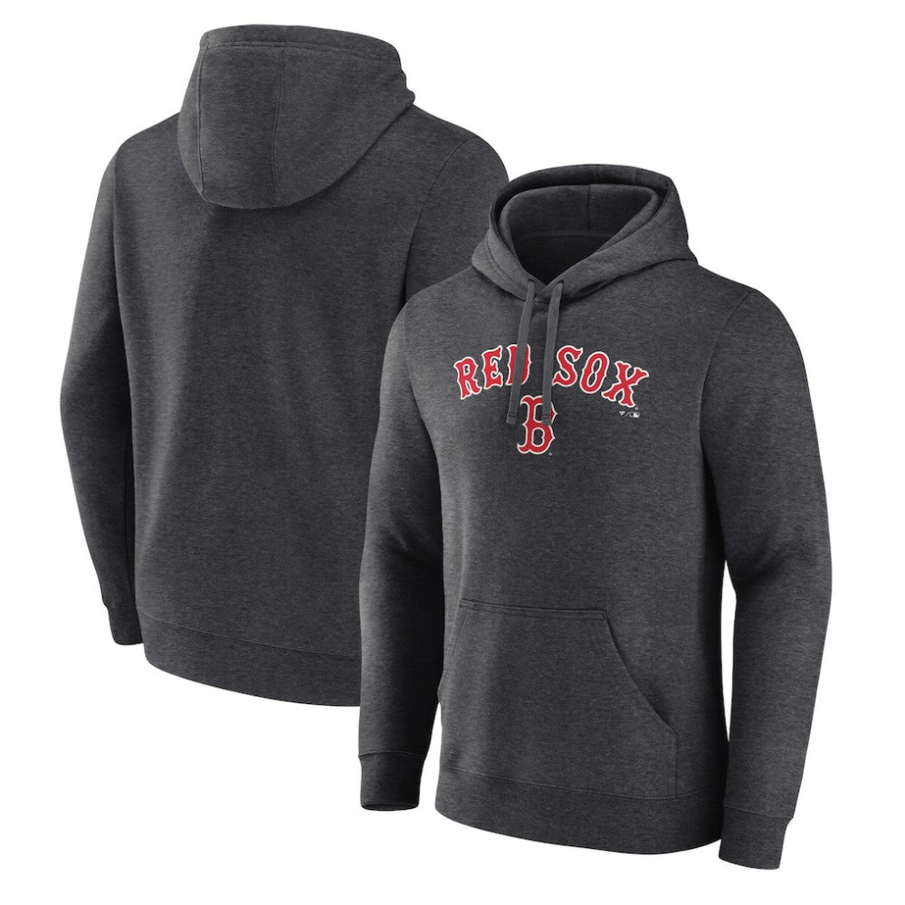 Boston Red Sox Team Lockup Hoodie - Charcoal - MLB Discount