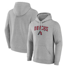 Arizona Diamondbacks Team Lockup Hoodie - Gray - MLB Discount