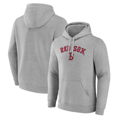 Boston Red Sox Team Lockup Hoodie - Gray - MLB Online