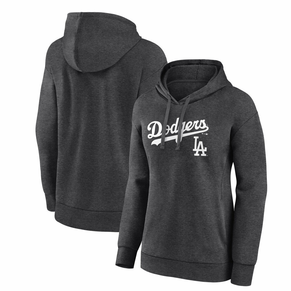 Los Angeles Dodgers Women's Team Lockup Hoodie - Charcoal - MLB Online
