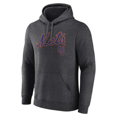 New York Mets Team Lockup Hoodie - Charcoal - MLB Discount