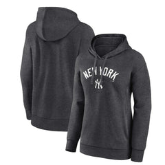 New York Yankees Women's Team Lockup Hoodie - Charcoal - MLB Lifestyle