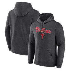 Philadelphia Phillies Team Lockup Hoodie - Charcoal - MLB on Sale