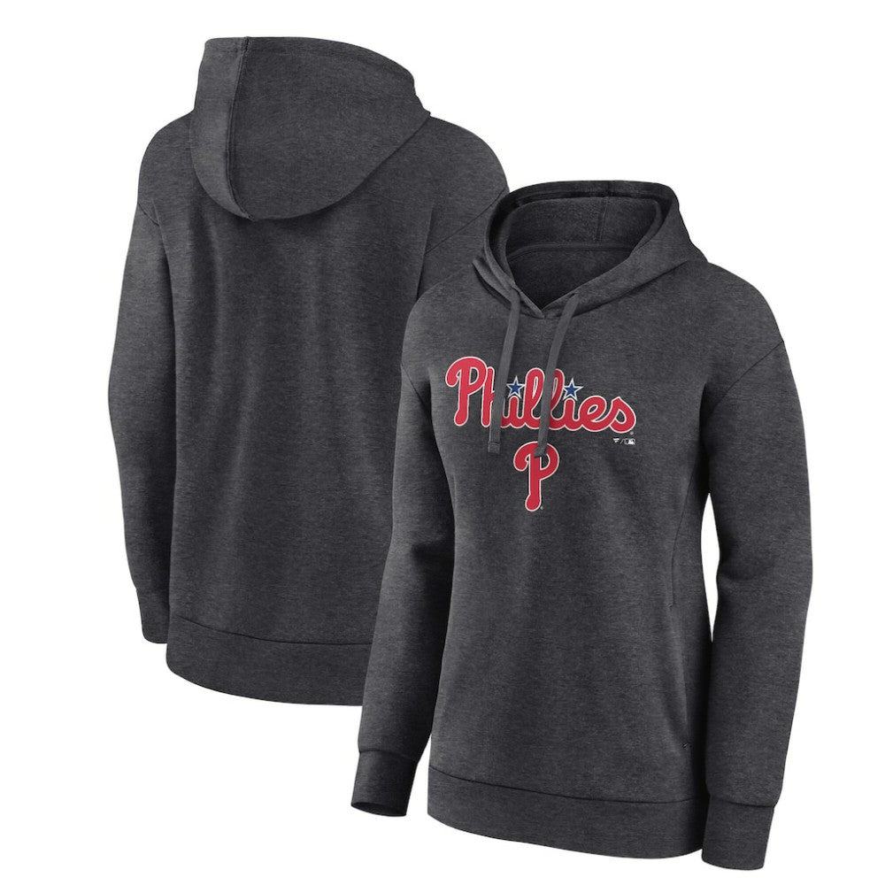Philadelphia Phillies Women's Team Lockup Hoodie - Charcoal - MLB Sale