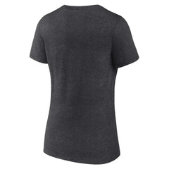 Philadelphia Phillies Women's Team Lockup V-Neck T-Shirt - Charcoal - MLB Discount