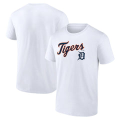Detroit Tigers Team Lockup T-Shirt - White - MLB Lifestyle