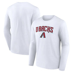 Arizona Diamondbacks Team Lockup Long Sleeve T-Shirt - White - MLB Sale