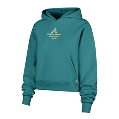 Atlanta Braves '47 Women's Contemporary Basics Anderson Foundation Hoodie - Teal - 47 brand Discount