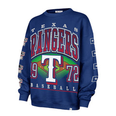 Texas Rangers '47 Women's Trendy Team Go Big Oversized Sweatshirt - Royal - 47 brand Discount