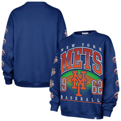 New York Mets '47 Women's Trendy Team Go Big Oversized Sweatshirt - Royal - 47 brand Lifestyle