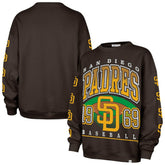 San Diego Padres '47 Women's Trendy Team Go Big Oversized Sweatshirt - Brown - 47 brand Discount