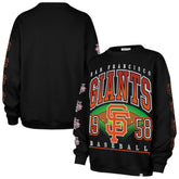 San Francisco Giants '47 Women's Trendy Team Go Big Oversized Sweatshirt - Black - 47 brand Lifestyle