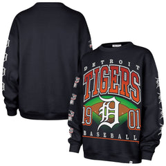 Detroit Tigers '47 Women's Trendy Team Go Big Oversized Sweatshirt - Navy - 47 brand Lifestyle